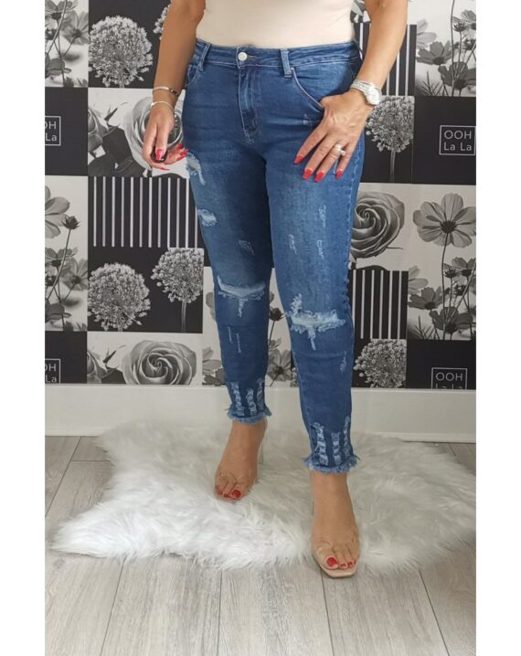 Alesha High Waisted Ripped Jeans