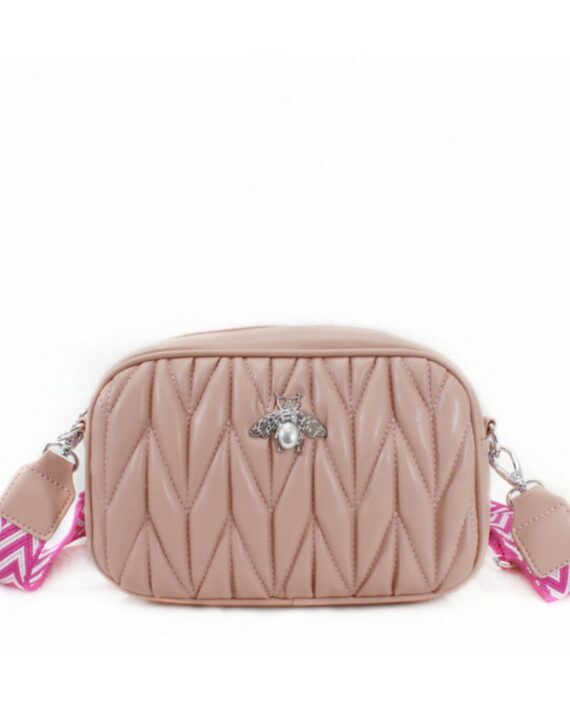 Colette Quilted Cross Body Bag - Pink