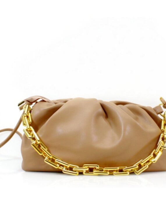 Sienna Chain Pouch Bag - Taupe