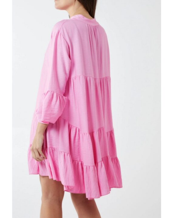 Willow Tired Smock Dress - Pink