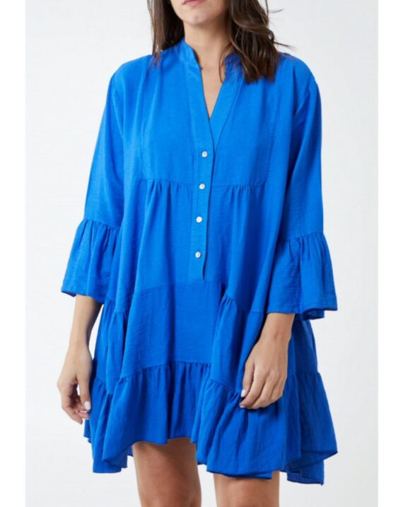 Willow Tired Smock Dress - Royal Blue