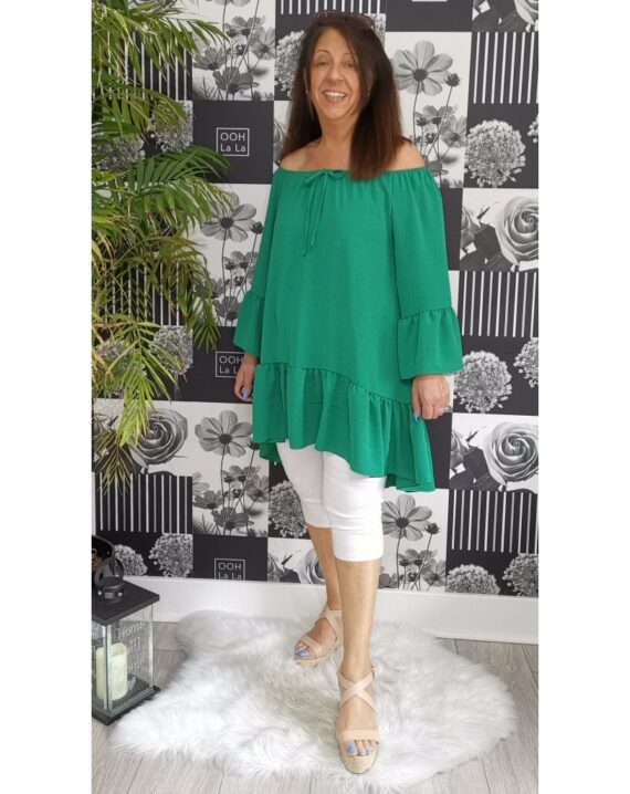 Maria Bardot Tunic Dress - Green