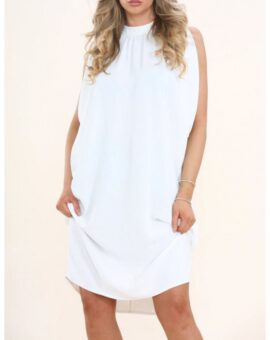 April Drape Dress - White