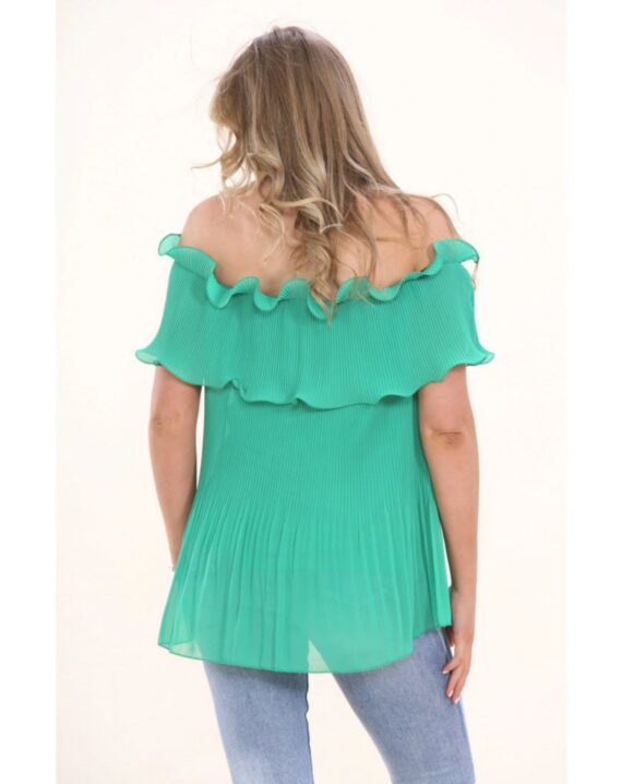 Diane Pleated Top - Green