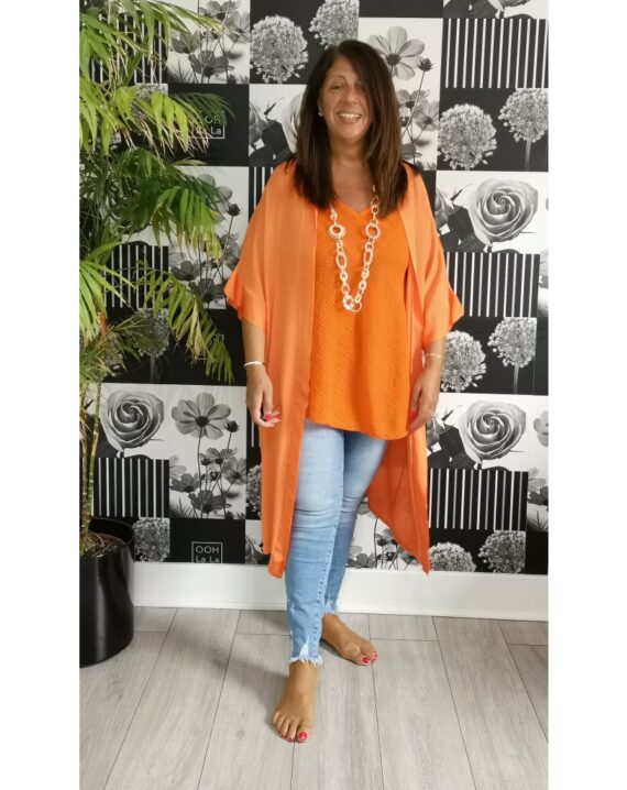 Ophelia Kimono Style Jacket - Orange