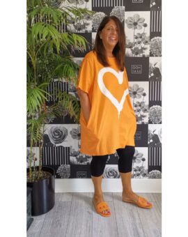Lola Love N Y Tunic Top - Orange