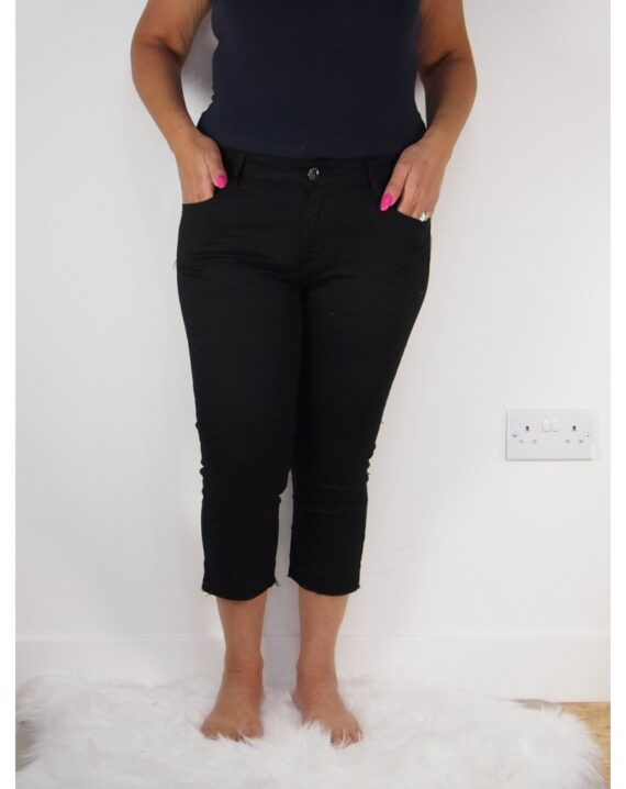 Elouise Cropped Jeans - Black