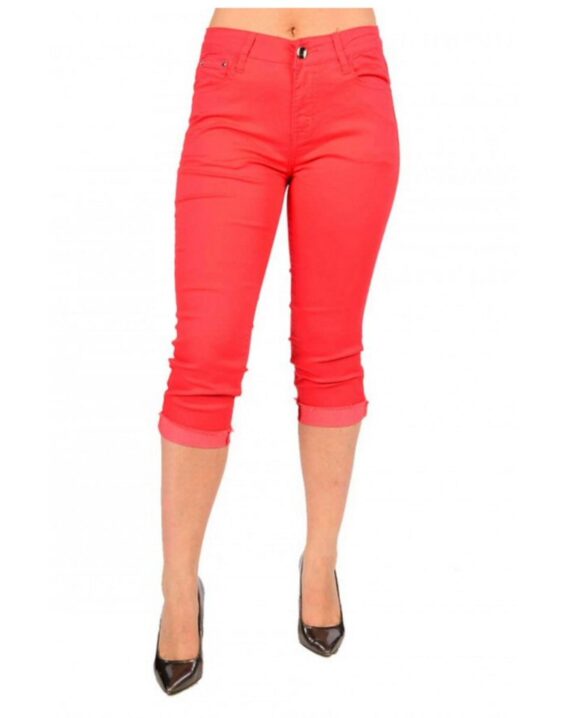 Elouise Cropped Jeans - Red
