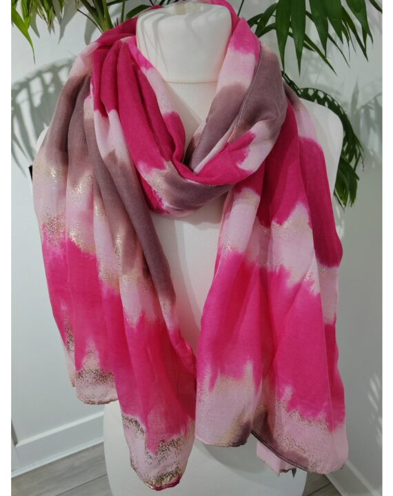Tie Dye Print Scarf - Pink