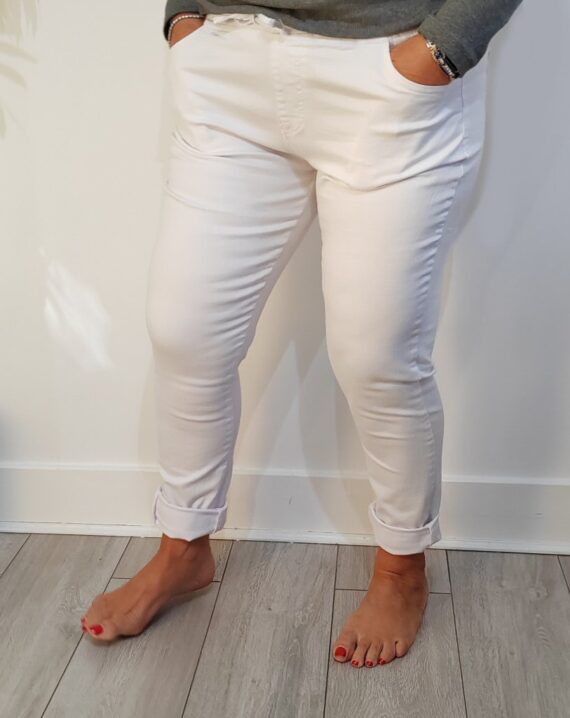 Maisie Elasticated Jeans - White