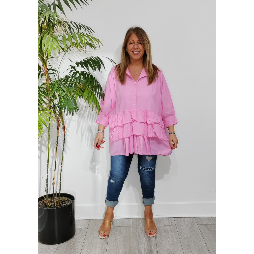Alison Frill Layer Tunic Top - Pink