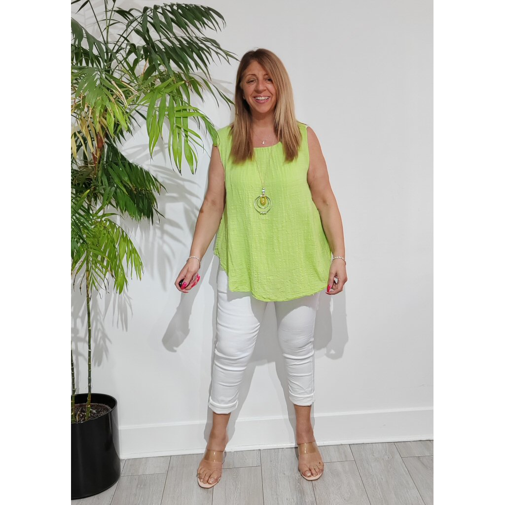 Talulla Necklace Top - Lime