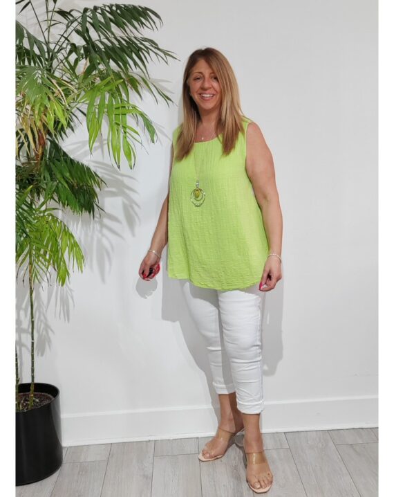 Talulla Necklace Top - Lime