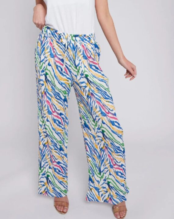 Lucy Pleated Palazzo Trousers - Blue