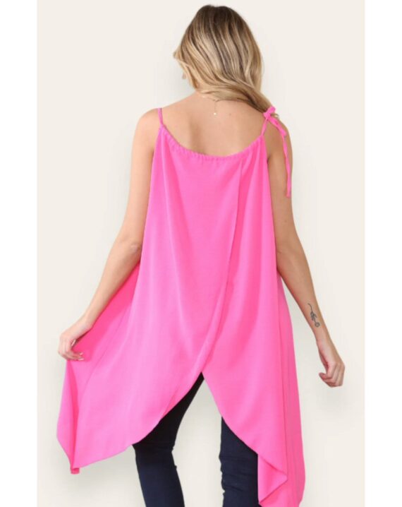 Cheryl Crossover Front & Back Top - Pink